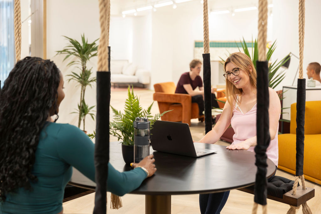 Residents in a shared community space