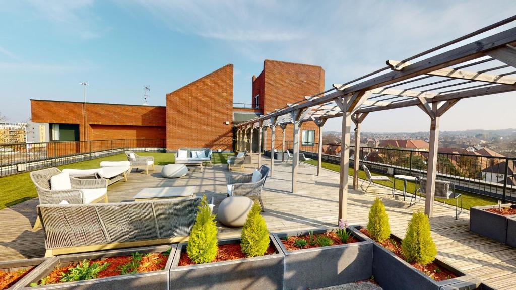Roof terrace of a residential building